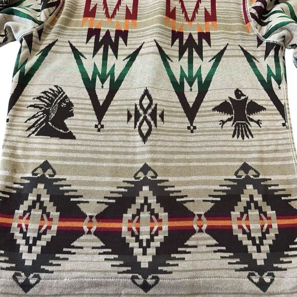 Polo by Ralph Lauren Shawl Collar Navajo Western Print Knit Cardigan Sweater, M - Picture 12 of 14